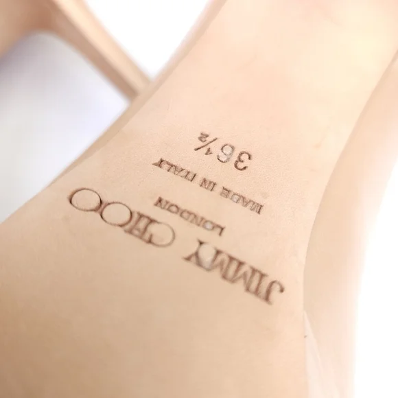 Jimmy Choo Women's Tan Peep Toe Platform Heels Sz 36.5 - Picture 5 of 11